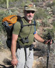 Likely the hiking companion; shows up in many more photos.