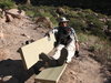 That's me enjoying the wonderful bench along Siphon Draw