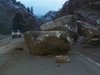 Closure is same place as this boulder fell and closed the road a couple months ago.