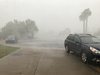 During the rain. 250 feet max visibility.