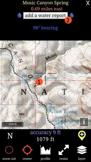 add water report on Route Scout