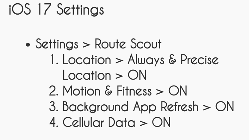 2024 iPhone Settings for RS