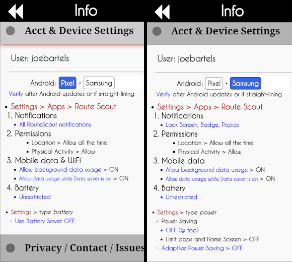 2024 Android Settings for RS